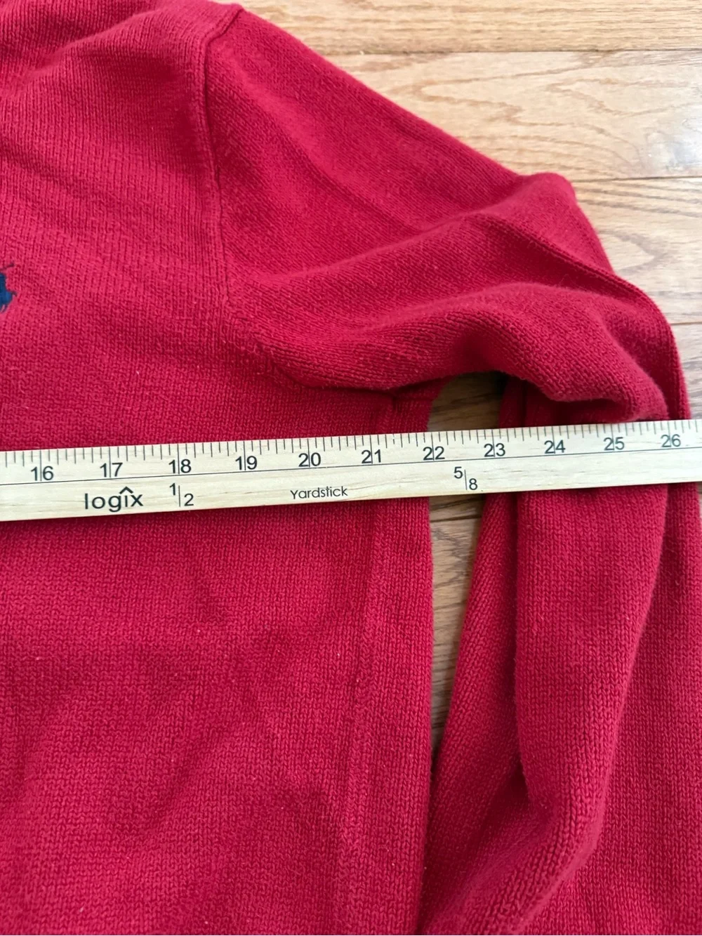 100% Cotton Red Polo Ralph Lauren quarter zip sweater Men’s L #preppy